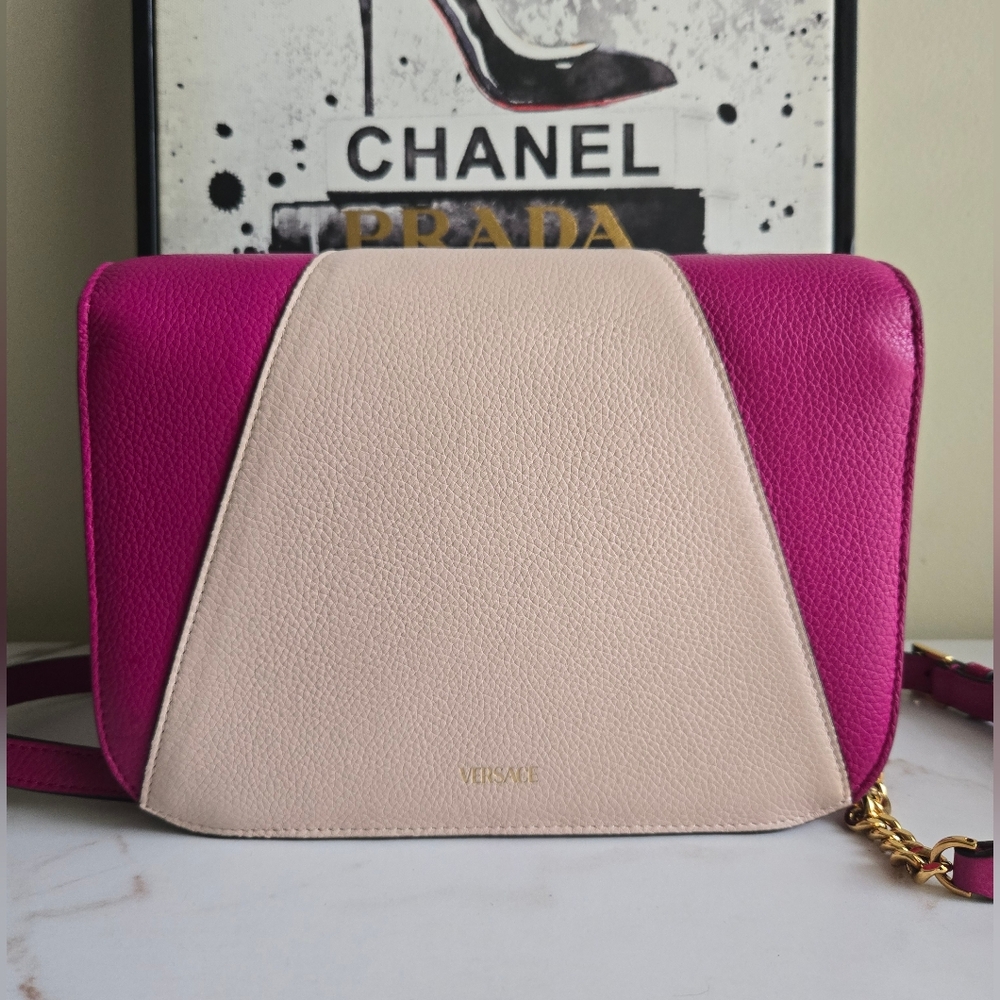 Versace Virtus Leather Crossbody Bag - Picture 3 of 14